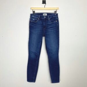 PAIGE Hoxton Ankle Womens 28 Emotion Distressed Dark Wash Skinny Stretch Jeans